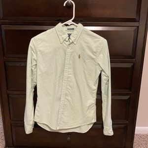 Polo Ralph Lauren slim fit shirt - green striped